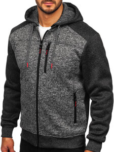 Sudadera-chaqueta con capucha para hombre grafito Bolf TC1219