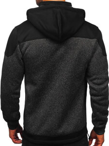 Sudadera-chaqueta con capucha para hombre grafito Bolf TC1229