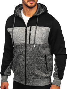 Sudadera-chaqueta con capucha para hombre gris Bolf TC1206