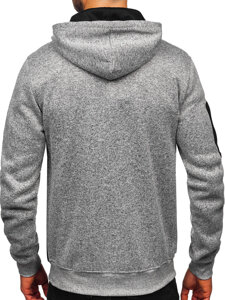 Sudadera-chaqueta con capucha para hombre gris Bolf TC1211