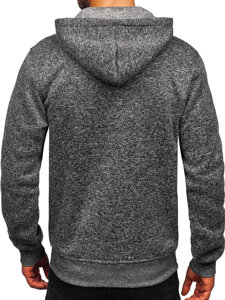 Sudadera-chaqueta con capucha para hombre gris Bolf TC1219