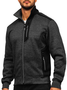 Sudadera-chaqueta con cuello alto para hombre grafito Bolf TC1232