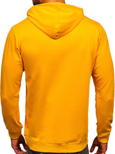 Sudadera con capucha con impresión para hombre amarillo Bolf 8754