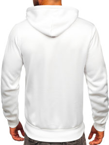 Sudadera con capucha con impresión para hombre blanco Bolf HM563