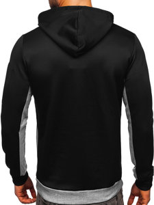 Sudadera con capucha con impresión para hombre gris Bolf HY972