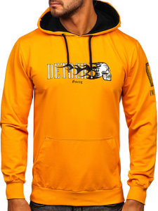 Sudadera con capucha con impresión para hombre naranja Bolf 6436