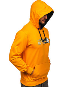 Sudadera con capucha con impresión para hombre naranja Bolf 6436