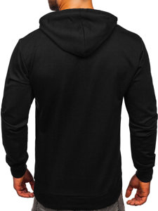 Sudadera con capucha con impresión para hombre negro Bolf 146347