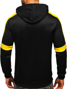 Sudadera con capucha con impresión para hombre negro Bolf HY973