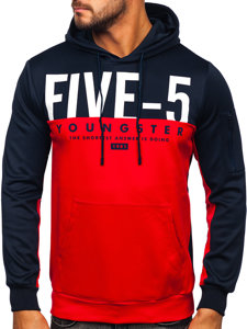 Sudadera con capucha con impresión para hombre rojo Bolf HY972