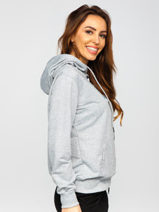 Sudadera con capucha con impresión para mujer gris Bolf HL9268