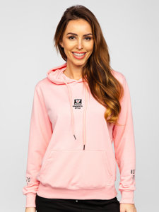 Sudadera con capucha con impresión para mujer rosa Bolf HL9265