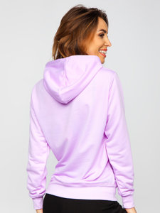 Sudadera con capucha con impresión para mujer violeta Bolf HL9268