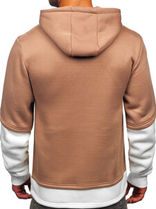 Sudadera con capucha e impresión para hombre beige Bolf LJ0586A