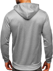 Sudadera con capucha e impresión para hombre gris Bolf HY971