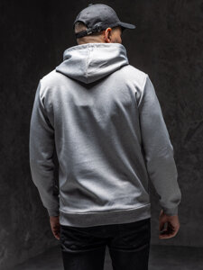 Sudadera con capucha e impresión para hombre gris Bolf HY971A1