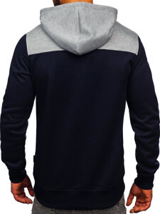 Sudadera con capucha e impresión para hombre gris Bolf W3878