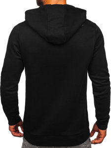 Sudadera con capucha e impresión para hombre negro 4F M233