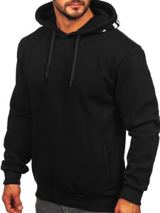 Sudadera con capucha e impresión para hombre negro Bolf 147050