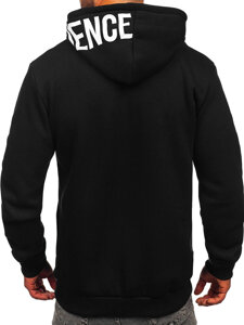 Sudadera con capucha e impresión para hombre negro Bolf 147050