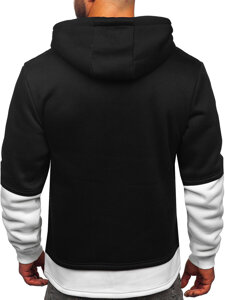 Sudadera con capucha e impresión para hombre negro Bolf LJ0586A