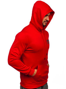 Sudadera con capucha e impresión para hombre rojo Bolf HY971