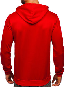 Sudadera con capucha e impresión para hombre rojo Bolf HY971