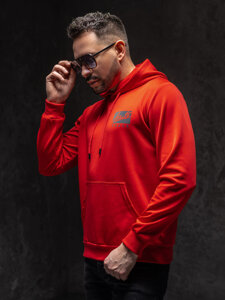 Sudadera con capucha e impresión para hombre rojo Bolf HY971A1