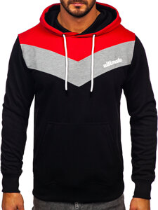 Sudadera con capucha e impresión para hombre rojo Bolf W3878