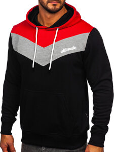 Sudadera con capucha e impresión para hombre rojo Bolf W3878