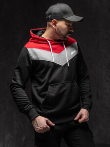 Sudadera con capucha e impresión para hombre rojo Bolf W3878A1