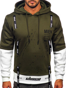 Sudadera con capucha e impresión para hombre verde Bolf LJ0586A