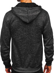 Sudadera con capucha forrada para hombre grafito Bolf TC1313