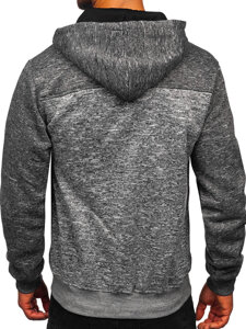 Sudadera con capucha forrada para hombre gris Bolf TC1308