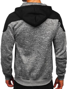 Sudadera con capucha forrada para hombre gris Bolf TC1310