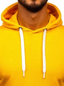 Sudadera con capucha para hombre amarillo Bolf 1004-1