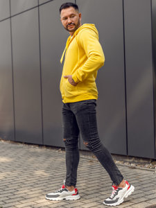 Sudadera con capucha para hombre amarillo Bolf 2008A