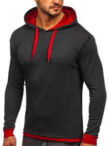 Sudadera con capucha para hombre antracita Bolf 145380