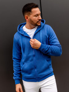 Sudadera con capucha para hombre azul claro Bolf 2008A