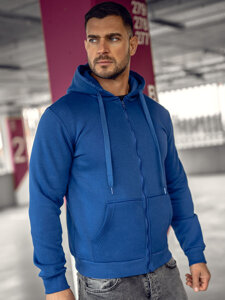 Sudadera con capucha para hombre azul medio Bolf 2008A