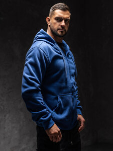 Sudadera con capucha para hombre azul medio Bolf 2008A1