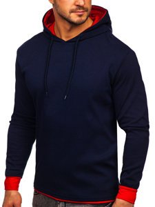 Sudadera con capucha para hombre azul oscuro Bolf 145380-1