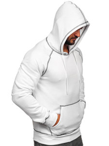 Sudadera con capucha para hombre blanco Bolf 8B152