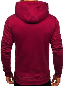 Sudadera con capucha para hombre granate oscuro Bolf 2009