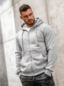 Sudadera con capucha para hombre gris Bolf 2008A