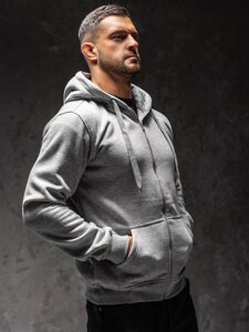 Sudadera con capucha para hombre gris Bolf 2008A1