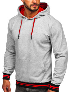 Sudadera con capucha para hombre gris claro Bolf 145369