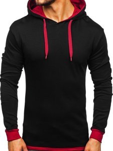 Sudadera con capucha para hombre negro Bolf 145380