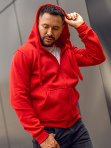 Sudadera con capucha para hombre rojo Bolf 2008A