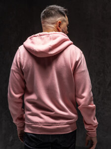 Sudadera con capucha para hombre rosa claro Bolf 2008A1